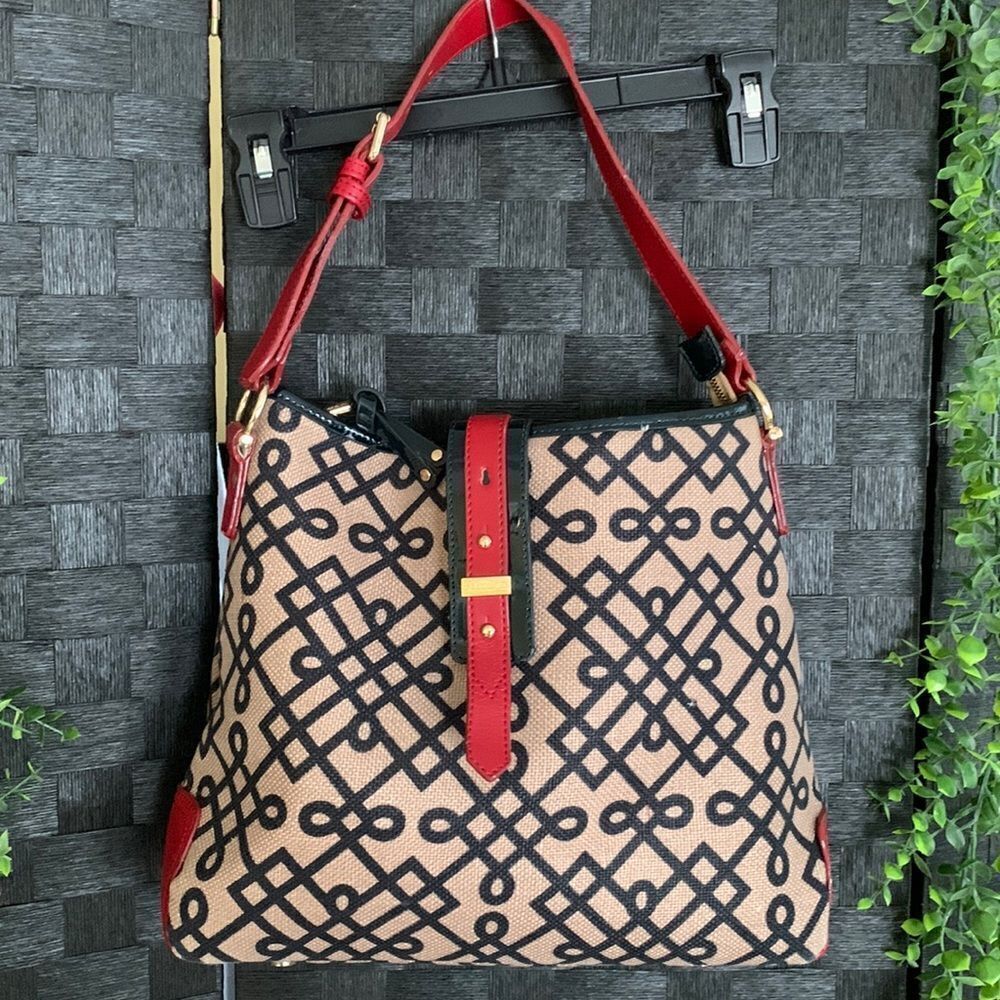 Spartina 449 red and tan shoulder bag like new condition.